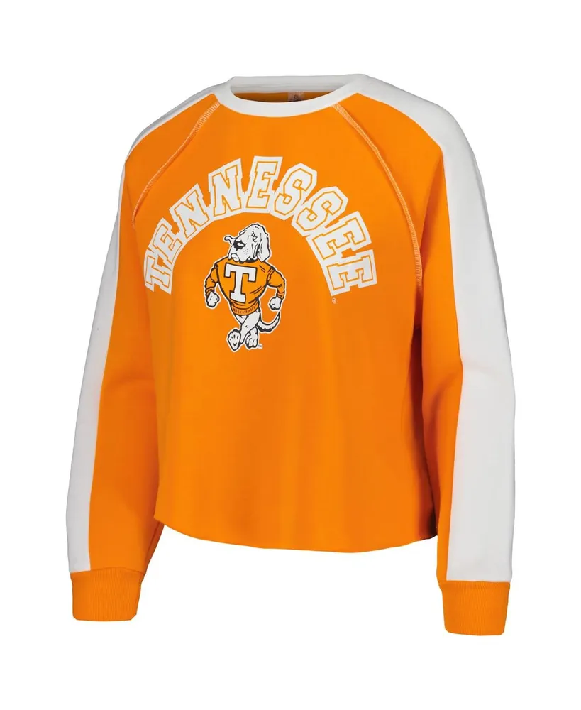 Women's Gameday Couture Tennessee Orange Volunteers Blindside Raglan Cropped Pullover Sweatshirt