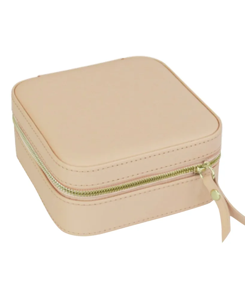 Mele & Co Stow and Go Square Travel Jewelry Case in Leather