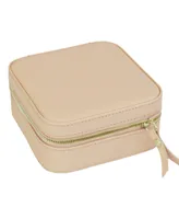 Mele & Co Stow and Go Square Travel Jewelry Case in Leather