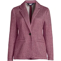 Lands' End Plus Sweater Fleece Blazer Jacket - The