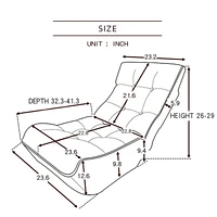 Simplie Fun Single Sofa Reclining Chair Japanese Chair Lazy Sofa Tatami Balcony Reclining Chair Leisure