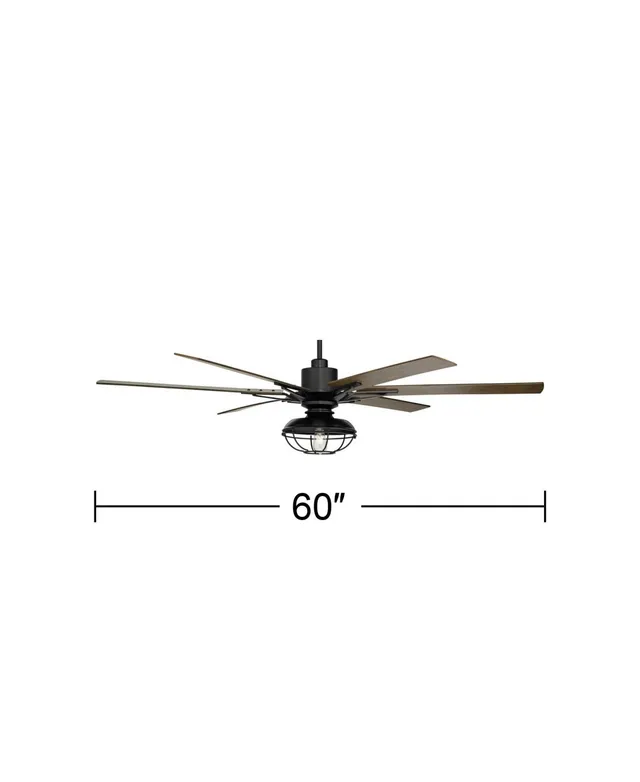 Casa Vieja 84 Ultra Breeze Modern Industrial Outdoor Ceiling Fan with  Dimmable Led Light Remote Control Matte Black Wet Rated for Patio Exterior  Hous