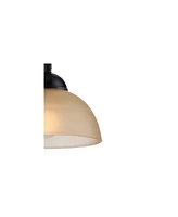 Franklin Iron Works Bronzeador Oil Rubbed Bronze Mini Pendant Light 7" Wide Farmhouse Industrial Rustic Amber Glass Bowl Shade for Dining Room Living