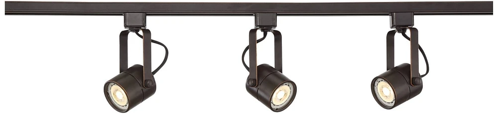 Pro Track Layna 3-Head Led Ceiling or Wall Track Light Fixture Kit Linear Bullet Spot