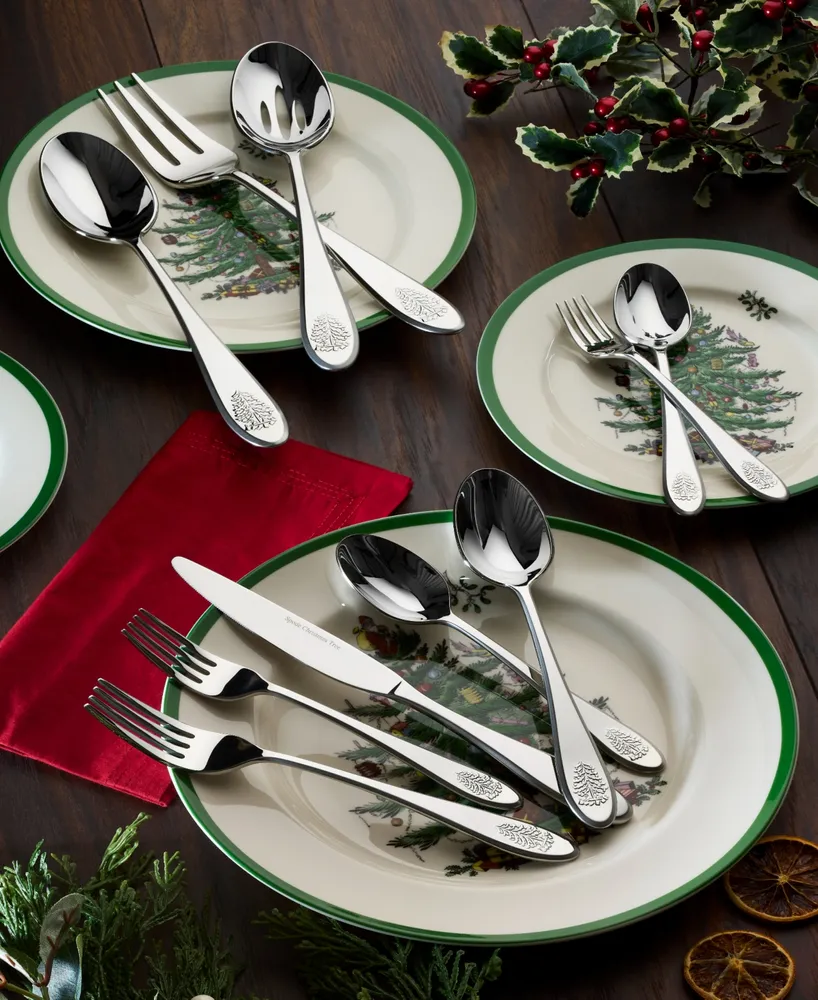 Spode Christmas Tree Flatware Set, 20 Pieces