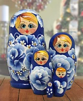 Designocracy Fine Matreshka Hand painted Nested Doll Set of 5 by G.DeBrekht