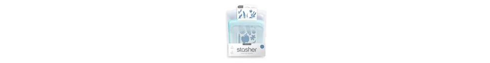 Stasher 64 fl oz Half Gallon Plus 28 fl oz Sandwich Plus 28 fl oz Sandwich Bag, 3 Pack