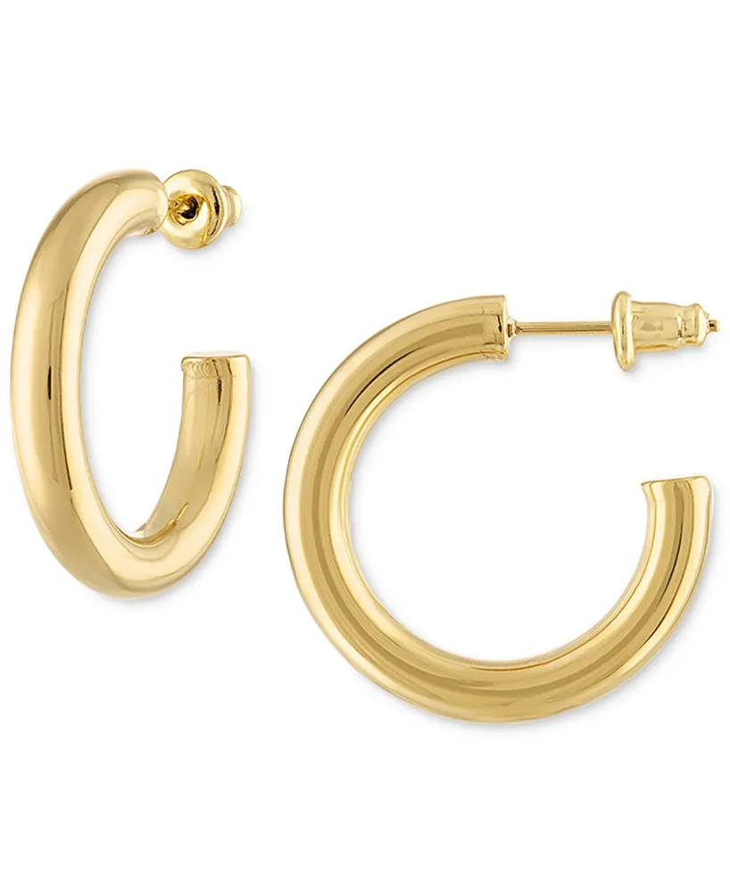 Small Anti-Tarnish Open Hoop Earrings