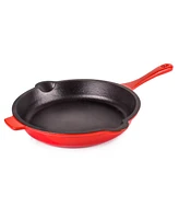 BergHOFF Neo 4pc Cast Iron Grill & Fry Pan Set, Red