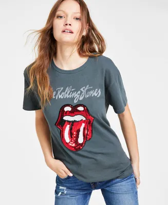 Lucky Brand Women's Cotton Rolling Stones Boyfriend Tee