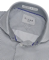 C-lab Nyc Men's Slim-Fit Geo-Print Dress Shirt