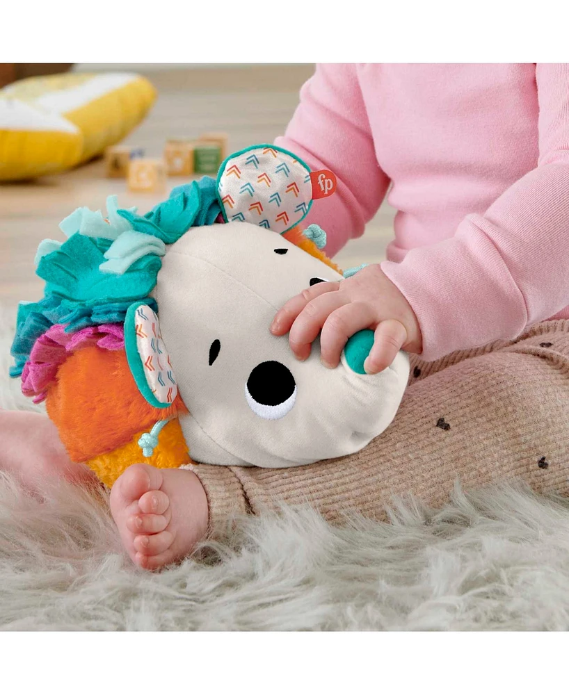 Fisher Price Cuddle and Snuggle Hedgehog Newborn Plush Sensory Toy - Multi