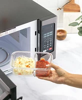 JoyJolt Glass Meal Prep Containers 2 Compartments, Set of 5
