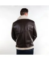 Cloud Nine Sheepskin Mens Whiskey Bomber Jacket