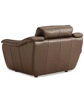 Closeout! Jennard 47" Leather Arm Chair, Created for Macy's