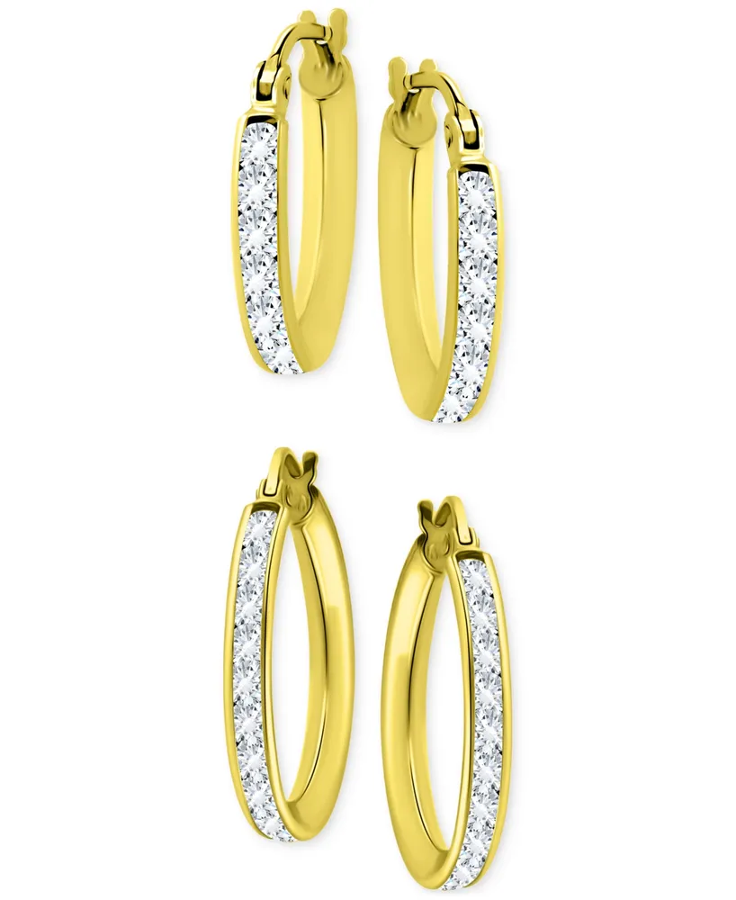 Giani Bernini 2-Pc. Set Cubic Zirconia Small Hoop Earrings, Created for Macy's