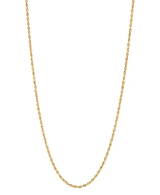 Glitter Rope Link 20" Chain Necklace (1-3/4mm) in 10k Gold