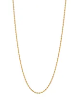 Glitter Rope Link 20" Chain Necklace (1-3/4mm) in 10k Gold