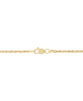 Glitter Rope Link 20" Chain Necklace (1-3/4mm) in 10k Gold