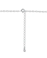 Giani Bernini Cubic Zirconia Pave Flower Pendant Necklace in Sterling Silver, 16" + 2" extender, Created for Macy's