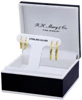 Giani Bernini 2-Pc. Set Textured Small Hoop Earrings, Created for Macy's