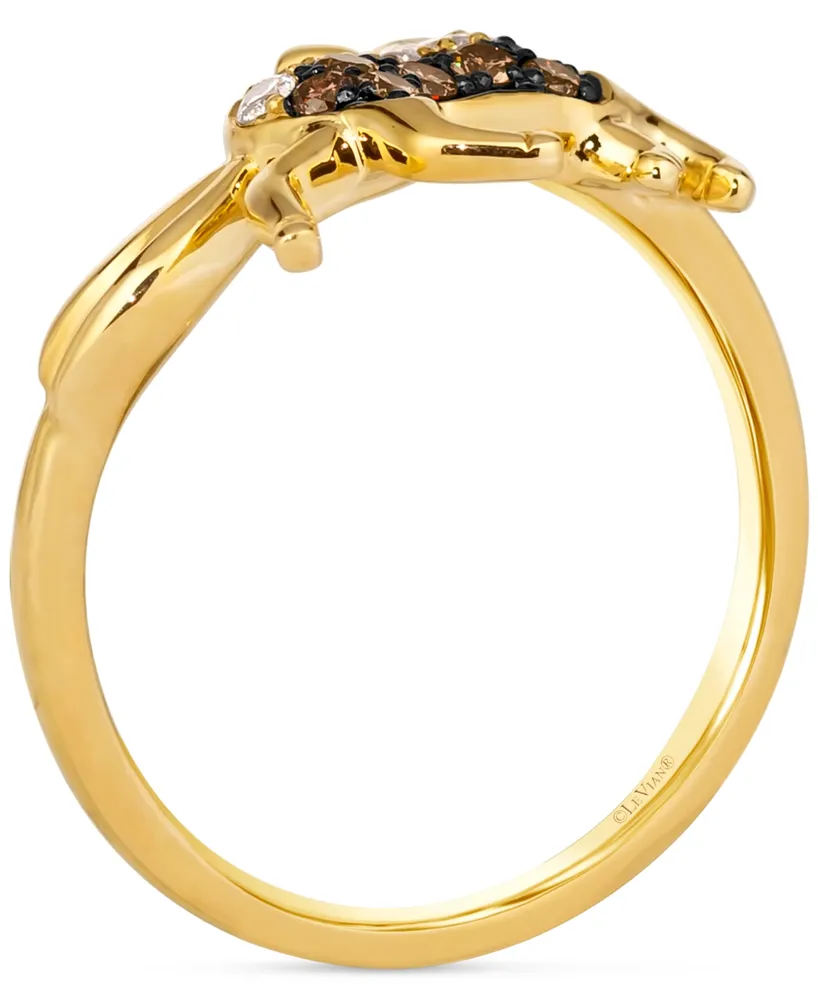 Le Vian Chocolate Diamond & Nude Diamond Horse Ring (1/3 ct. t.w.) in 14k Gold