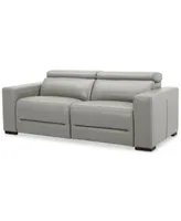 Nevio Leather Power Headrest Sectional Collection Created For Macys