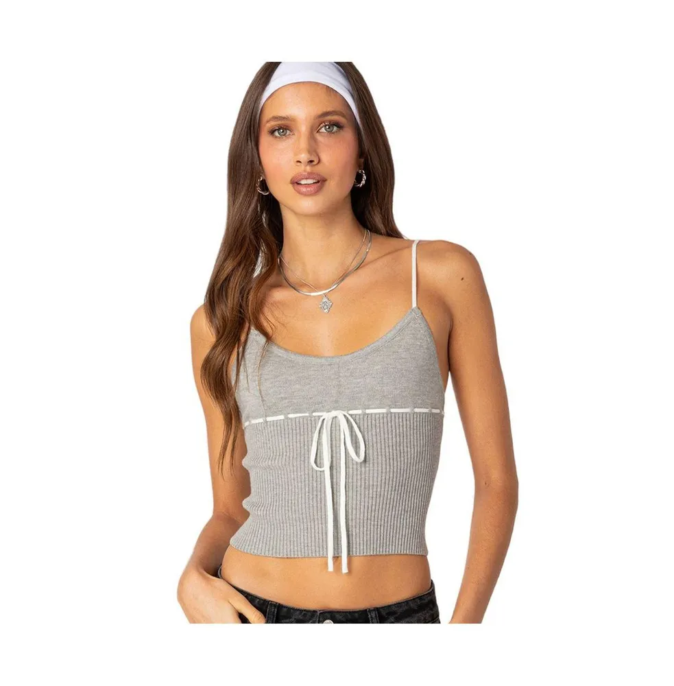 Women's Emily Knit Tank Top - Gray