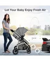 2-in-1 Convertible Baby Stroller with Reversible Seat