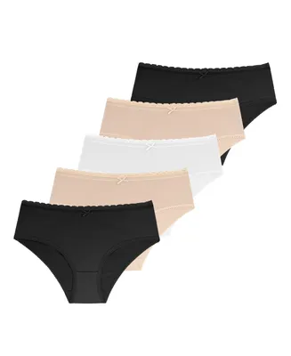 High-Waisted Supima® Cotton Bikini Underwear 5-Pack for Women