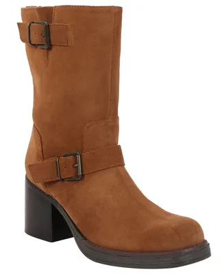 Kenneth Cole New York Women's Janice Block Heel Boots - Tobacco