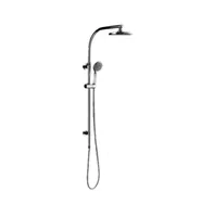 Slickblue Chrome Brass Rainfall Shower Panel Wall Mounted Combo Set System