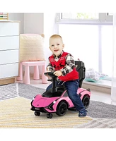 3 in 1 Licensed Lamborghini Ride Walking Toy Stroller