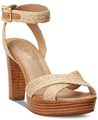 Lauren Ralph Lauren Women's Sasha Ankle-Strap Platform Dress Sandals