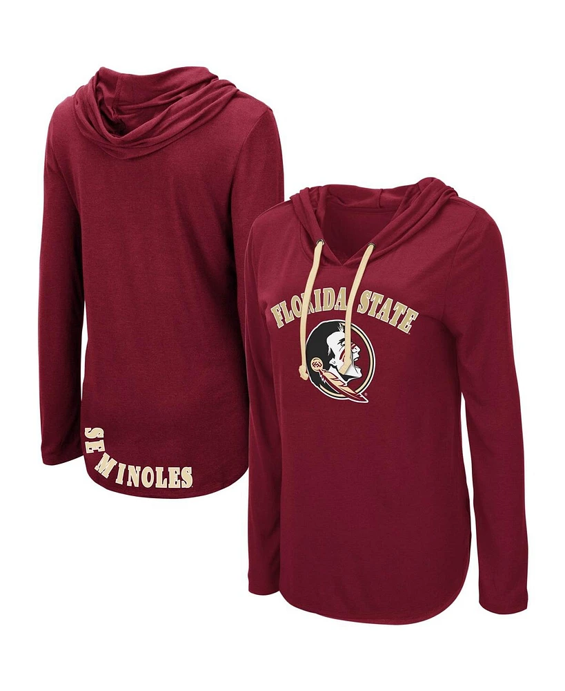 Women's Colosseum Garnet Florida State Seminoles My Lover Lightweight Hooded Long Sleeve T-shirt