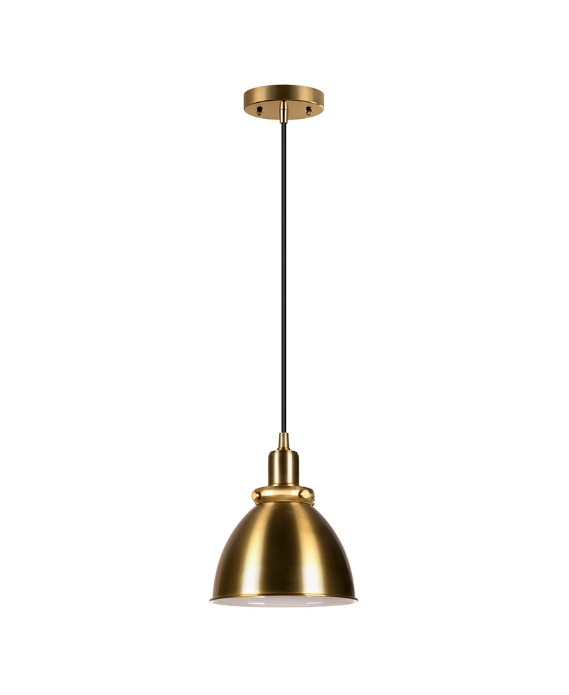 Hudson & Canal Madison 8" Metal Shade Wide Pendant