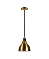 Hudson & Canal Madison 8" Metal Shade Wide Pendant
