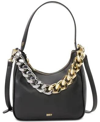 Dkny Alexa Two-Toned Chain Shoulder Bag with Crossbody Strap