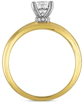 Alethea Certified Diamond Engagement Ring (7/8 ct. t.w.) in 14k Two-Tone Gold Featuring Diamonds from De Beers Code of Origin, Created for Macy's