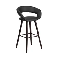 Plath Wood Ultramodern Bar Counter Stool With Upholstered Seat