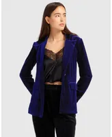 Women Belle & Bloom Eternity Velvet Blazer