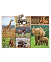 Kaplan Early Learning Wild Animals Mother and Baby Photo Real Floor Puzzle - 24 Pieces