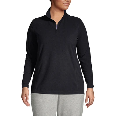 Lands' End Plus Fleece Quarter Zip Pullover Jacket