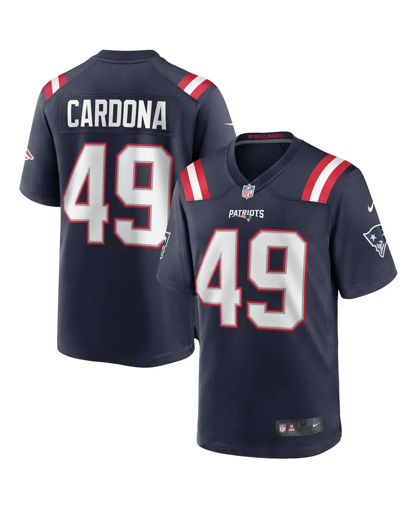 Men's Nike Joe Cardona Navy New England Patriots Game Jersey