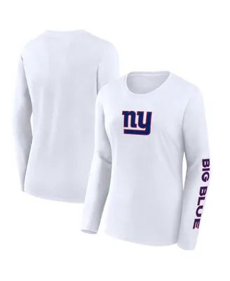 Women's Fanatics White New York Giants Component Long Sleeve T-shirt