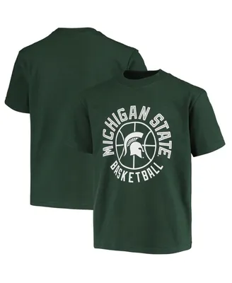 Big Boys Champion Green Michigan State Spartans Basketball T-shirt