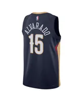 Men's and Women's Nike Jose Alvarado Navy New Orleans Pelicans Swingman Jersey - Association Edition