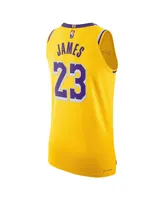 Men's Nike LeBron James Gold Los Angeles Lakers Authentic Player Jersey - Icon Edition