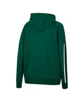 Women's Colosseum Green Michigan State Spartans Serena Oversized Sleeve Striping Pullover Hoodie