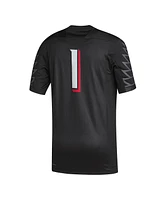 Men's adidas #1 Black Louisville Cardinals Premier Football Jersey